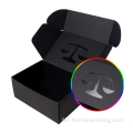 Caja de envío de caja corrugada de papel kraft negro personalizado
